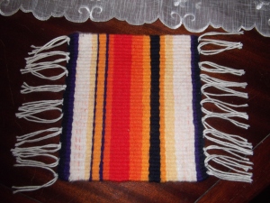 FIRST TAPESTRY WEAVING ON LOOM 020